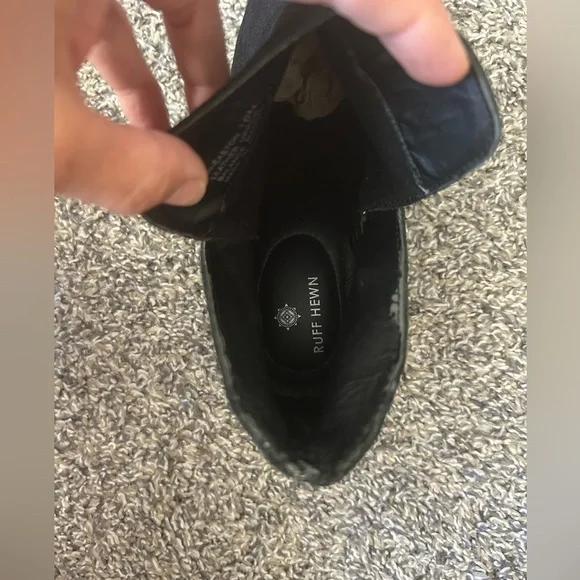 Ruff Hewn Easton black suede leather pull on boots size 10 - Picture 6 of 9